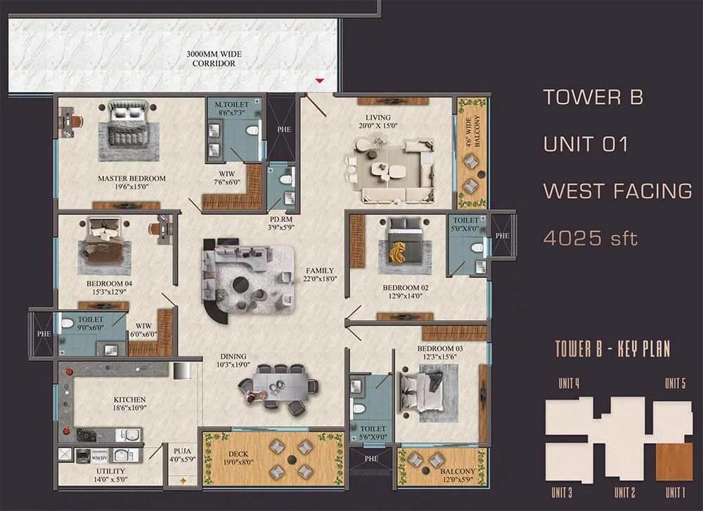 4025 4bhk b sas diamond towers