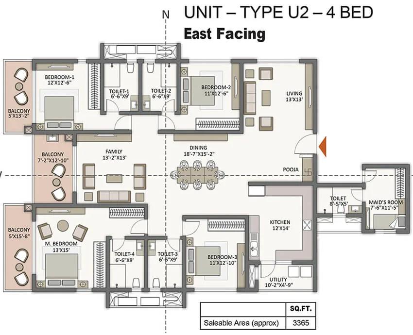 4bhk 3365 prestige city hyderabad apartments