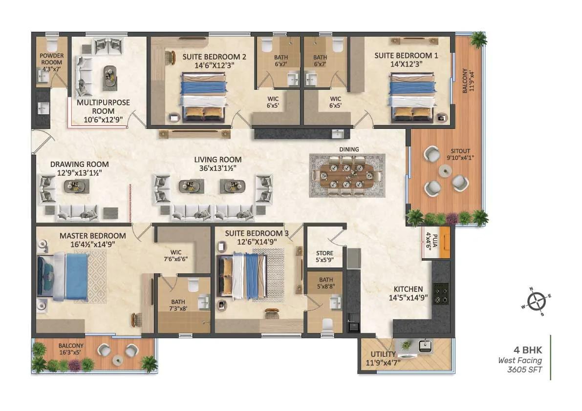 3605 4bhk west srias iwa sas iwa