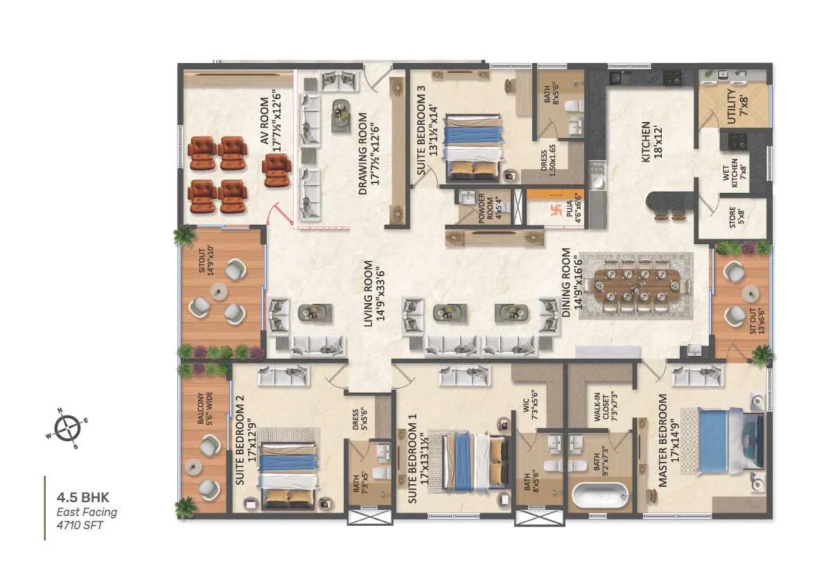 4710 4.5bhk east srias iwa sas iwa