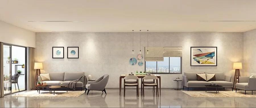 living room 2bhk the line narsingi