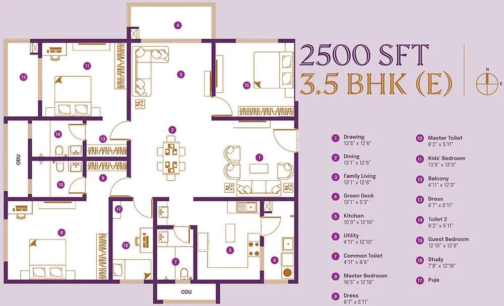 3.5BHK 2500 - ASBL Landmark