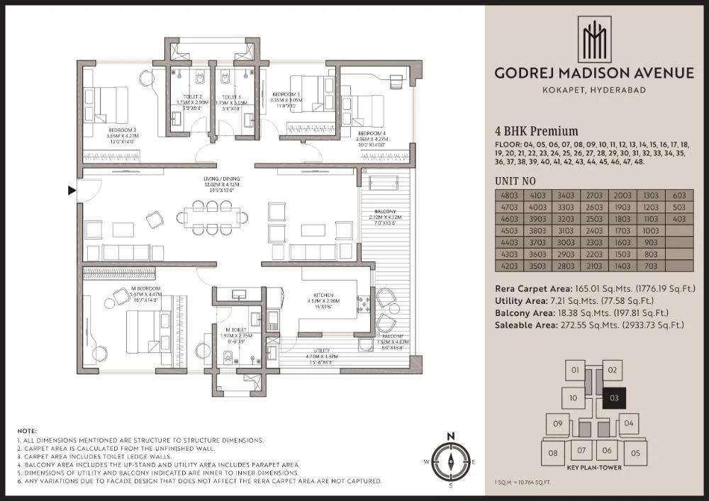 4BHK Premium 2933 - Godrej Madison Avenue