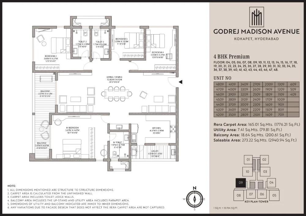 4BHK Premium 2940 - Godrej Madison Avenue