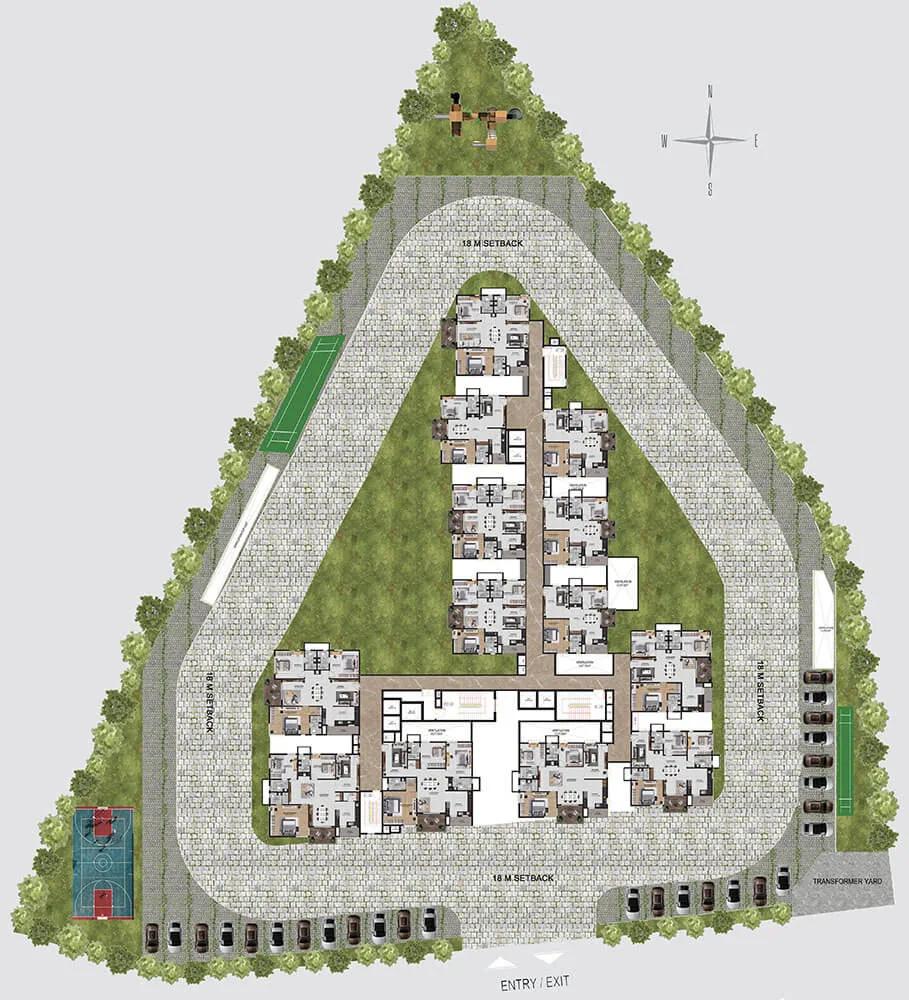 Master Plan - Vian Mrida Apartments Kollur