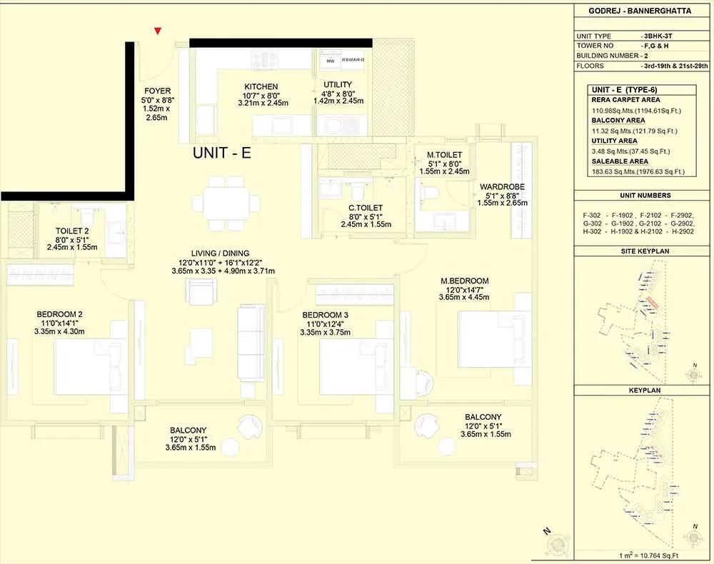 3bhk 1976 godrej vanantara bannerghatta