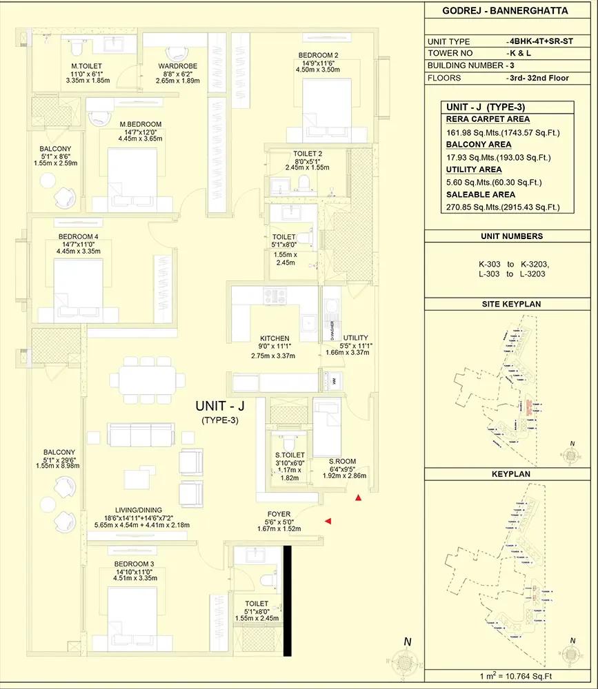 4bhk sr 2915 godrej vanantara bannerghatta