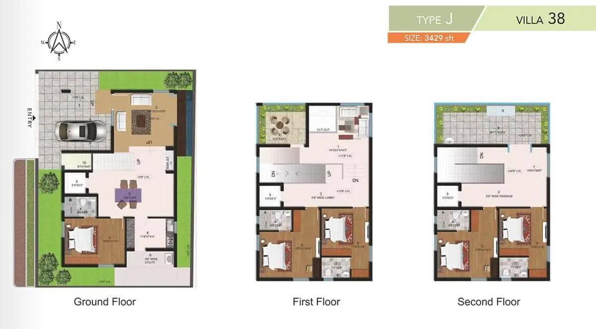 5 BHK - 3429 - Halcyon Homes Villas