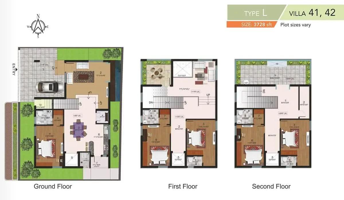 5 BHK - 3728 - Halcyon Homes Villas