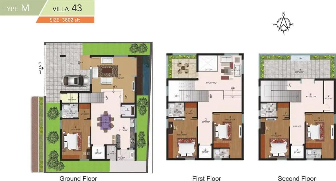 5 BHK - 3802 - Halcyon Homes Villas