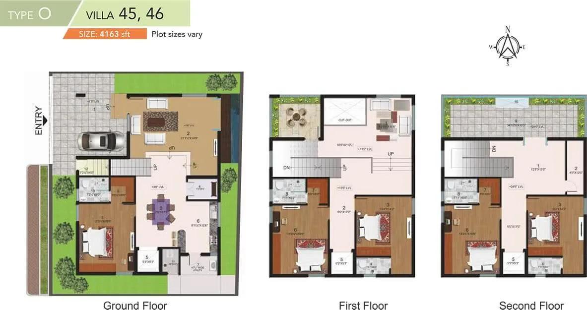 5 BHK - 4163 - Halcyon Homes Villas