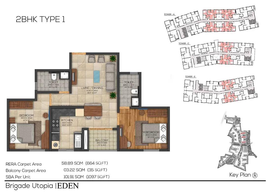 2-BHK-1097 - Brigade Utopia