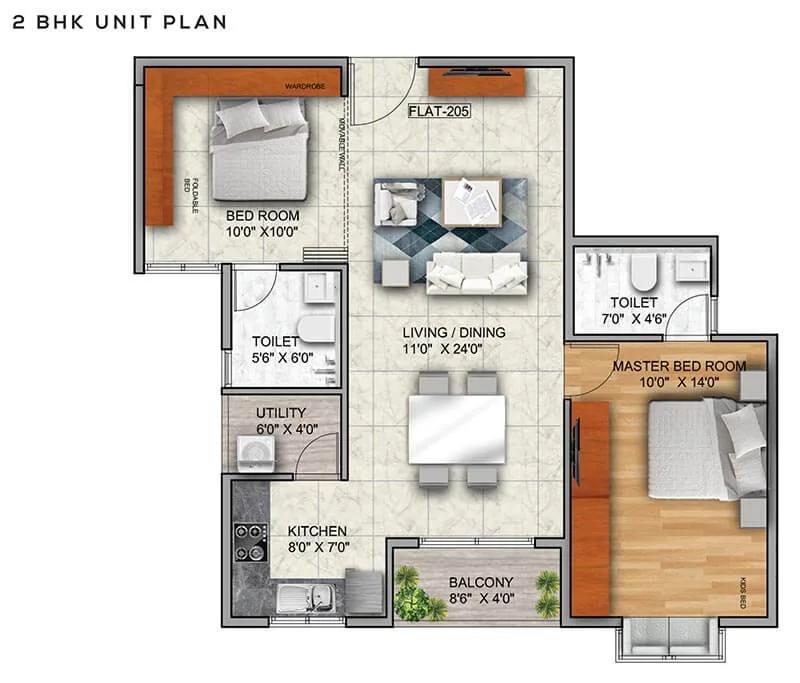 2 BHK - Mana Capitol Sarjapur