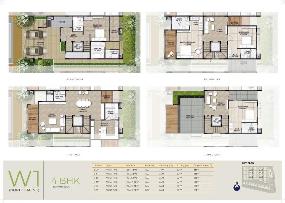 4BHK-Maids 3397 - NCC Urban Retreat Villas