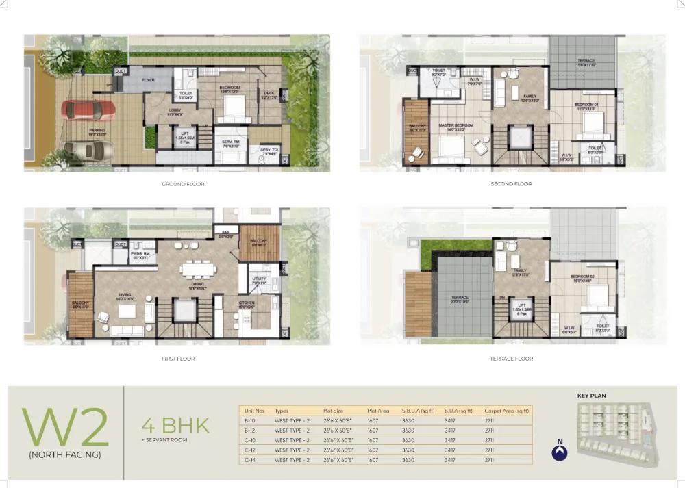 4BHK-Maids 3417 - NCC Urban Retreat Villas