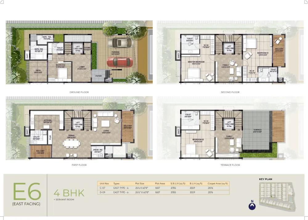 4BHK-Maids 3559 - NCC Urban Retreat Villas