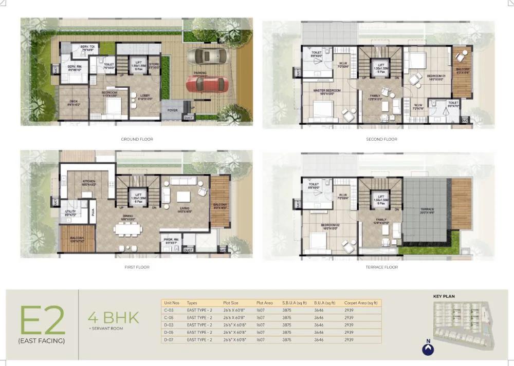 4BHK-Maids 3646 - NCC Urban Retreat Villas