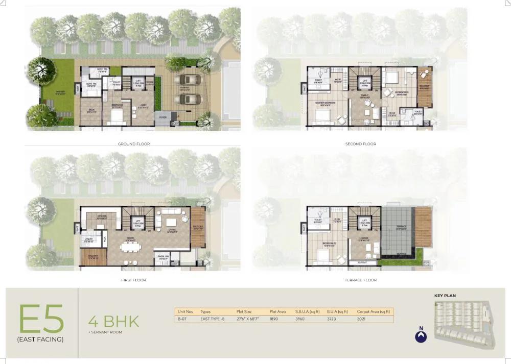 4BHK-Maids 3723 - NCC Urban Retreat Villas