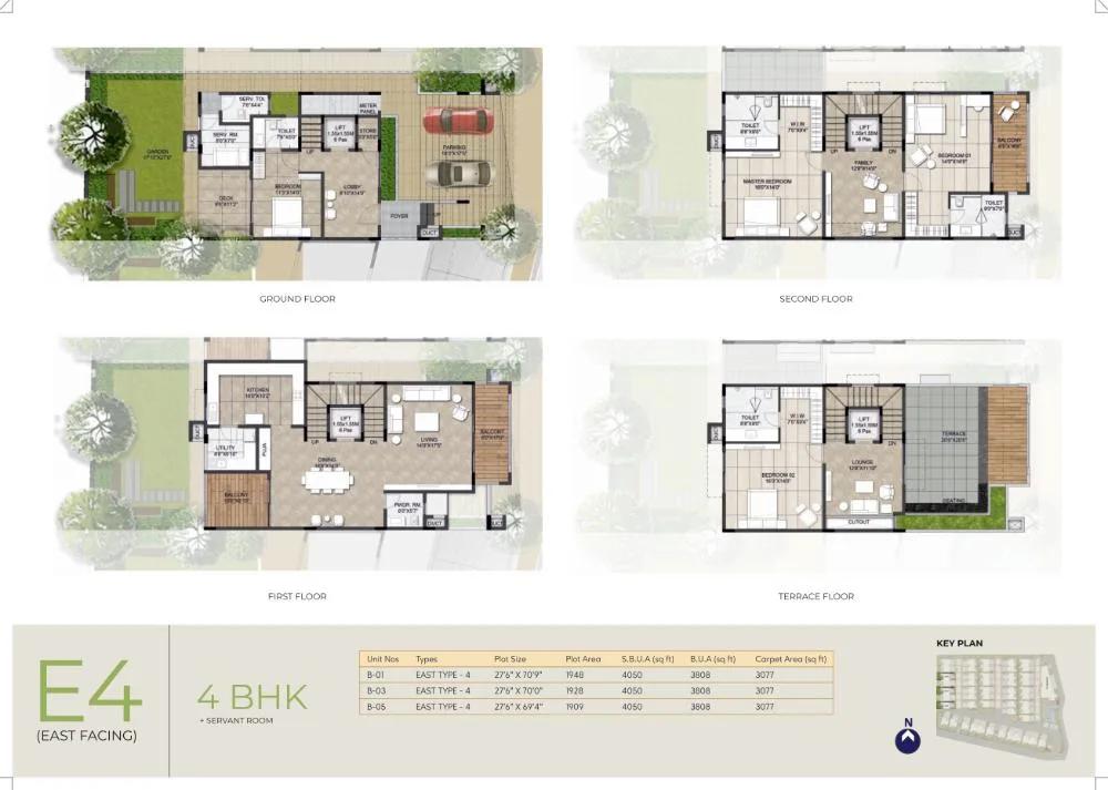 4BHK-Maids 3808 - NCC Urban Retreat Villas