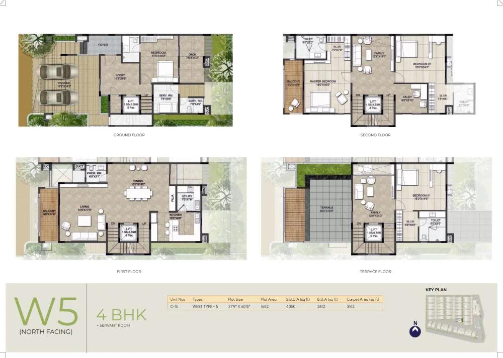 4BHK-Maids 3812 - NCC Urban Retreat Villas