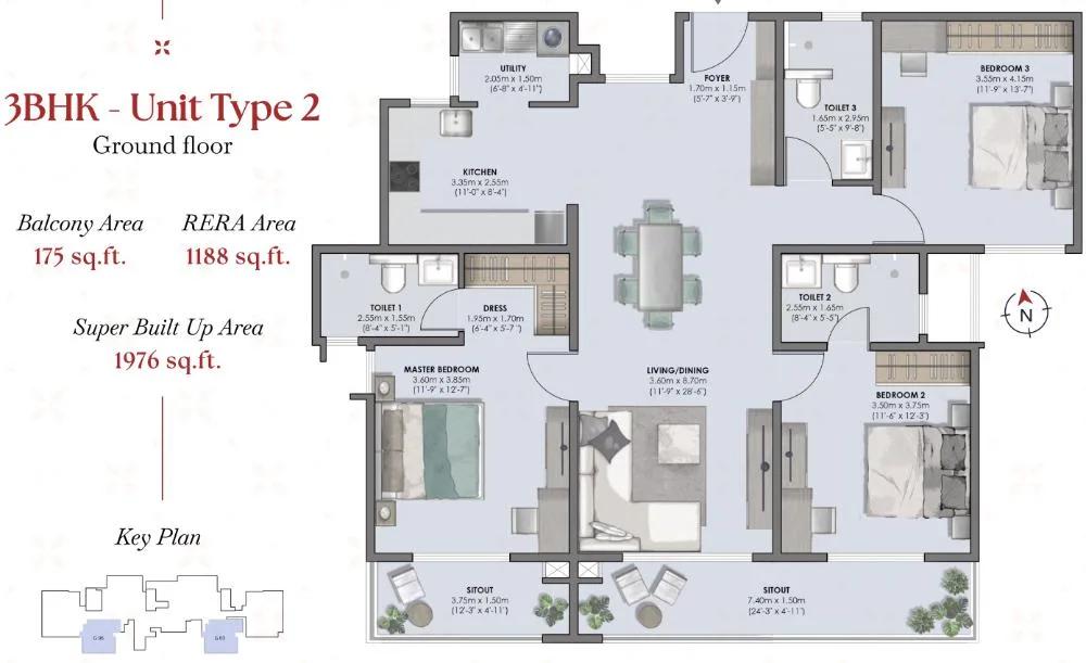 3BHK 1976 - Suyug Saffron Sarjapur