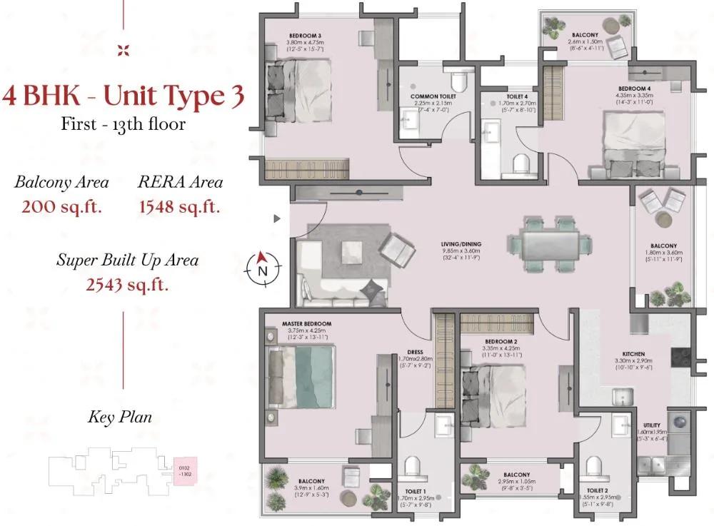 4BHK 2543 - Suyug Saffron Sarjapur