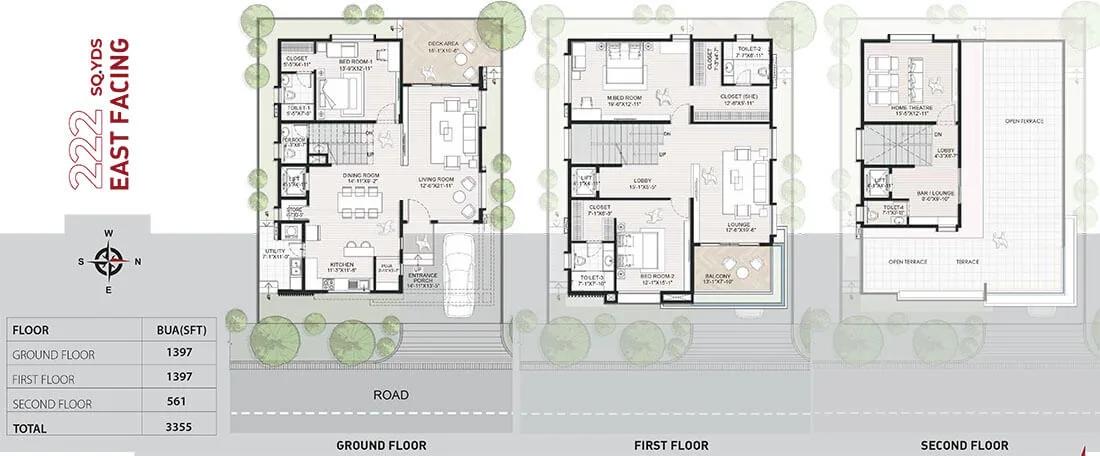 3BHK Triplex 3355 - Maytri Ambhuja Villas