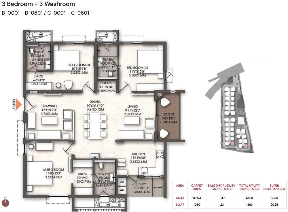 3BHK 2025 - Brigade Enclave Moti Nagar