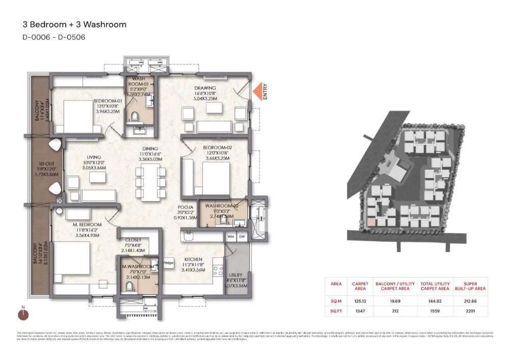 3BHK+3T 2291 - Brigade Manor Moti Nagar Hyderabad