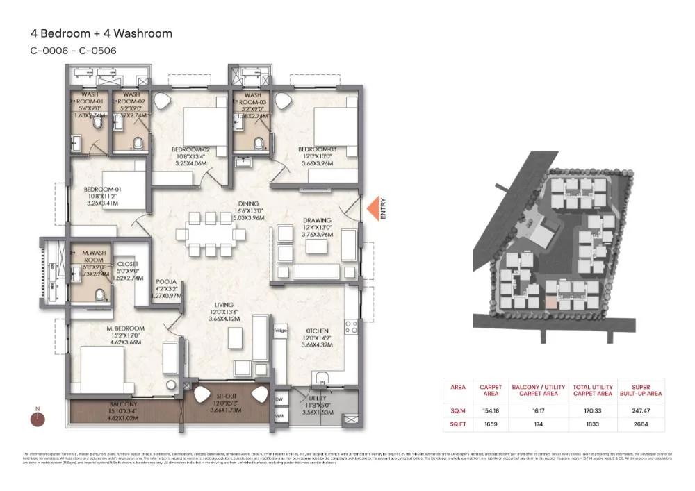 4BHK+4T 2664 - Brigade Manor Moti Nagar Hyderabad
