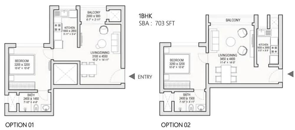 1BHK 704 - Sobha One World Sobha Hoskote Township