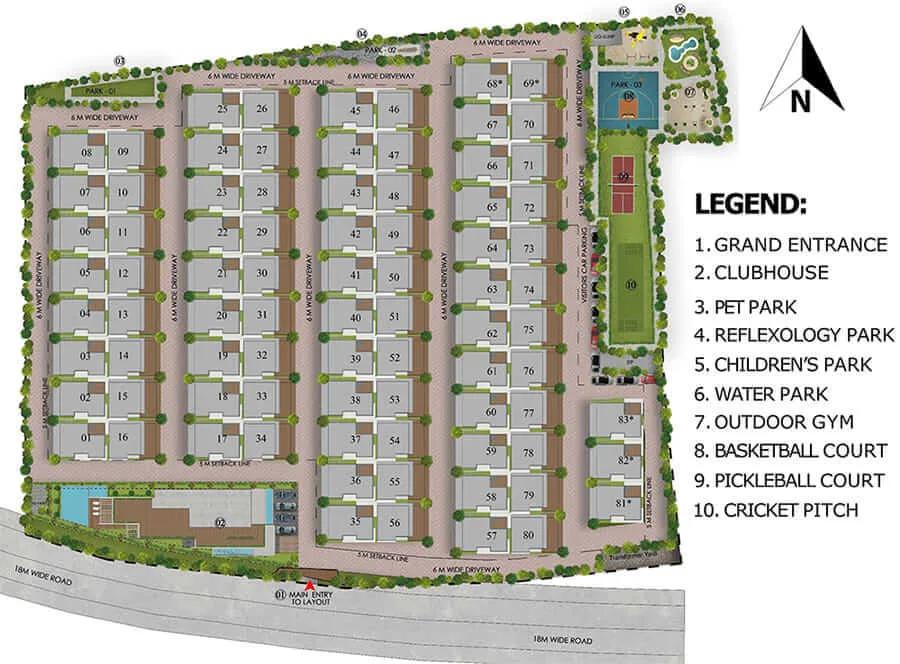 master plan hpr shades of green villas in kannuru hennur