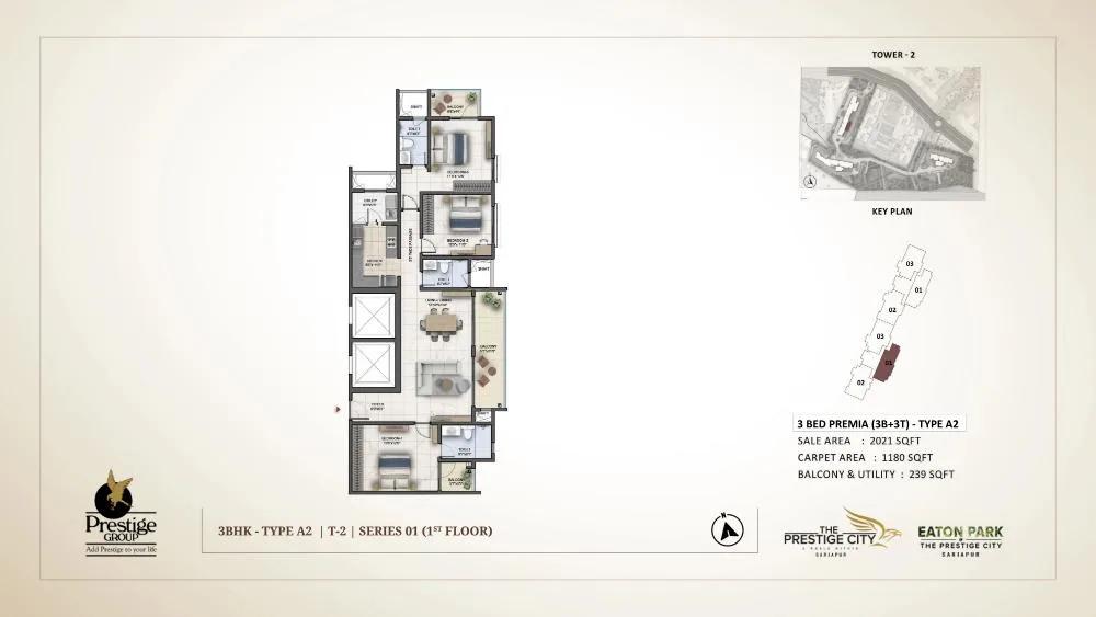 3bhk premia 2021 prestige eaton park at prestige city