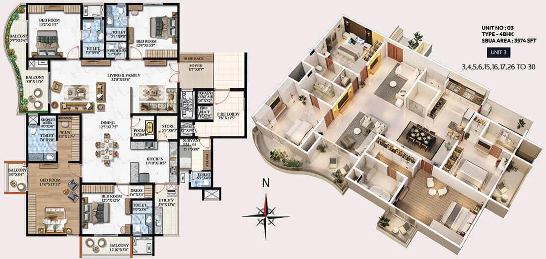 4bhk 3574 melange one by vaishnodevi
