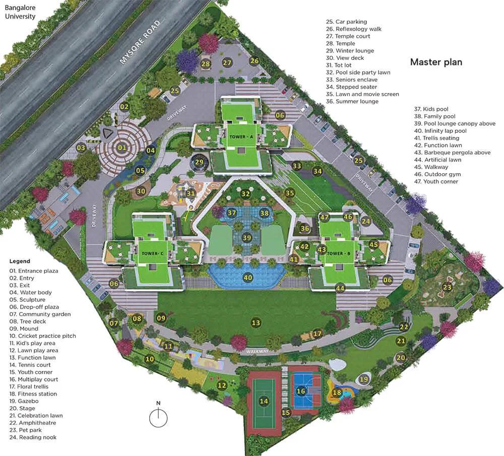 master plan sattva aaranya mysore road