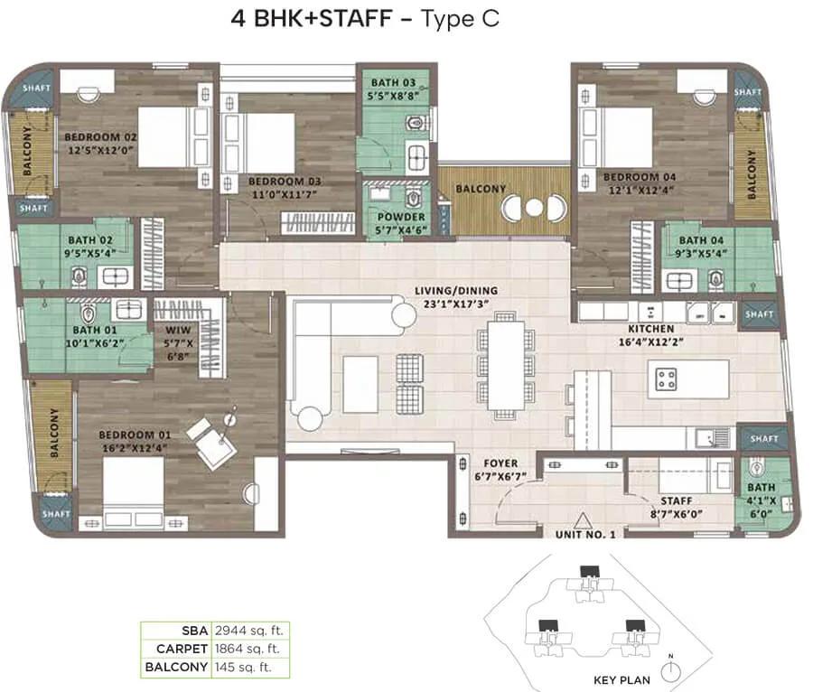 4bhk staff 2944 sattva aaranya mysore road