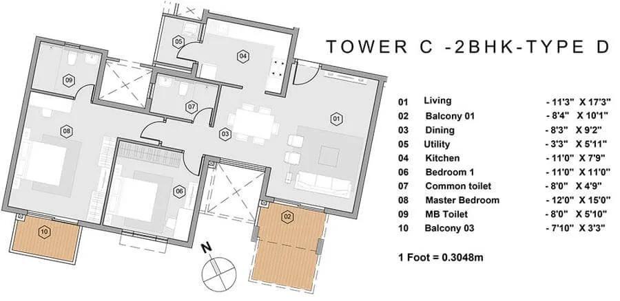 2BHK TYPED - Purva Park Hill