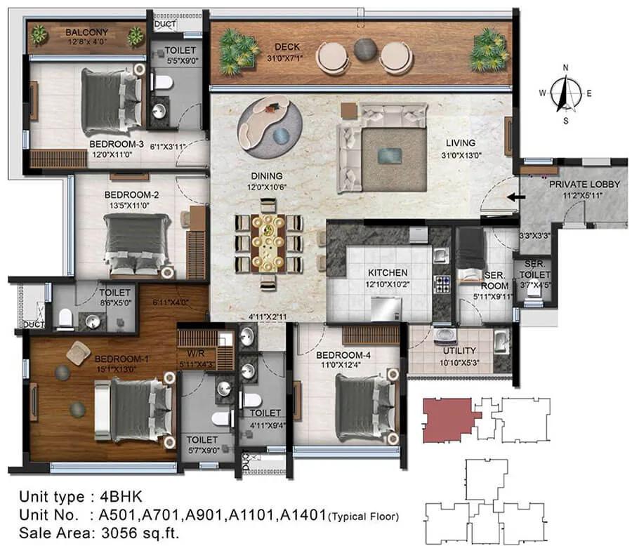 4BHK 3056 - Radiance Platinum Koramangala