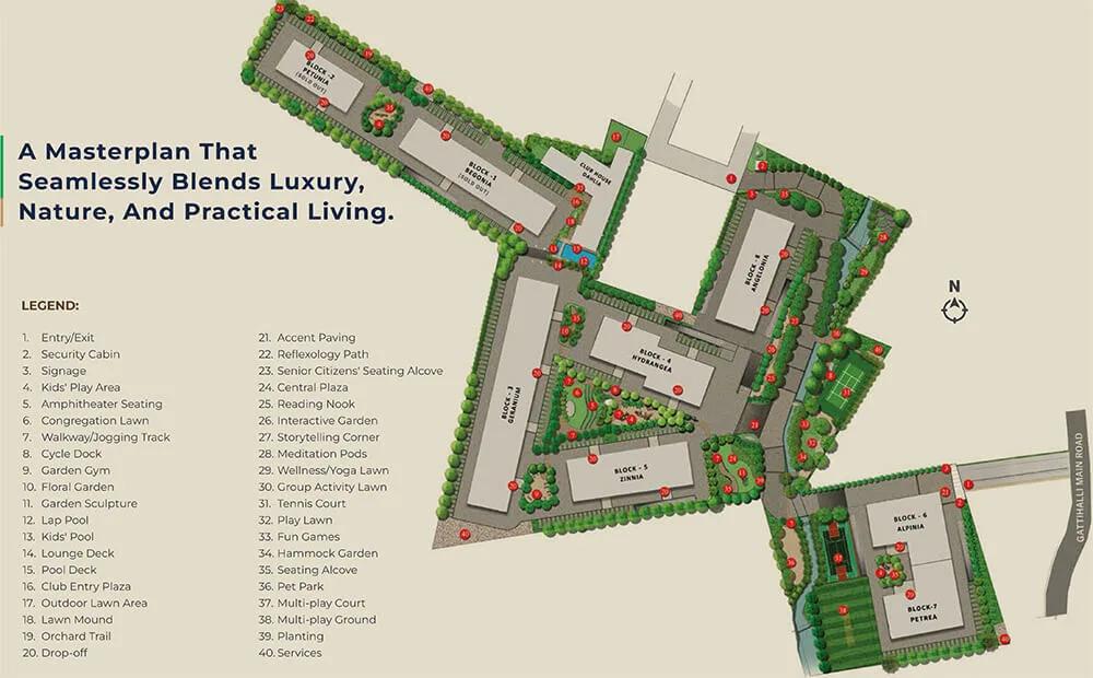 Master Plan - Adarsh Tropica Sarjapur