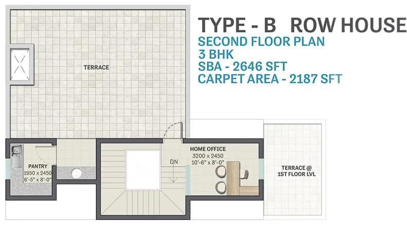 2646 3BHK Row 2nd Floor - Sobha Victoria Park