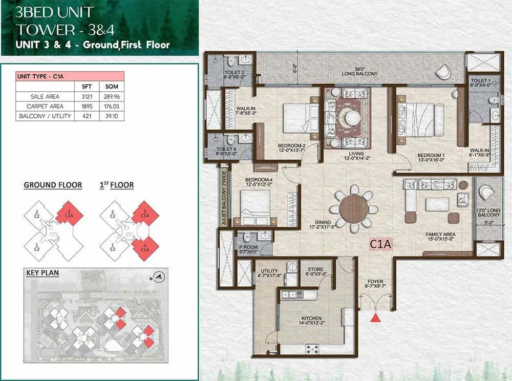 3BHK 3121 - Prestige Pine Forest Whitefield