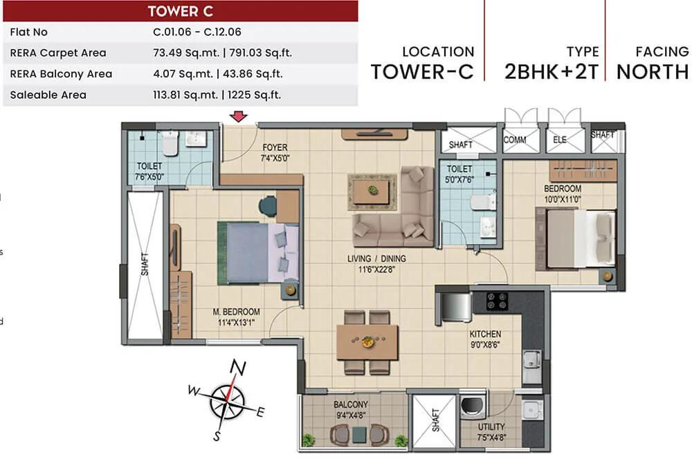 2BHK 1225 - Shriram Codename Smash Hit