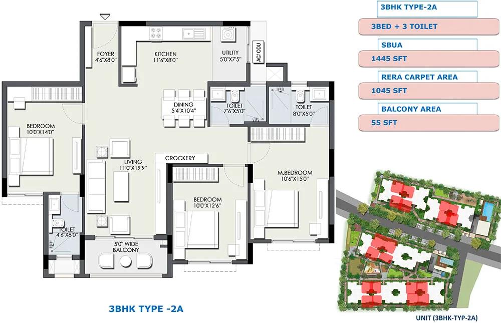 2BHK-1215-Ajmera-IRIS-Electronic-City