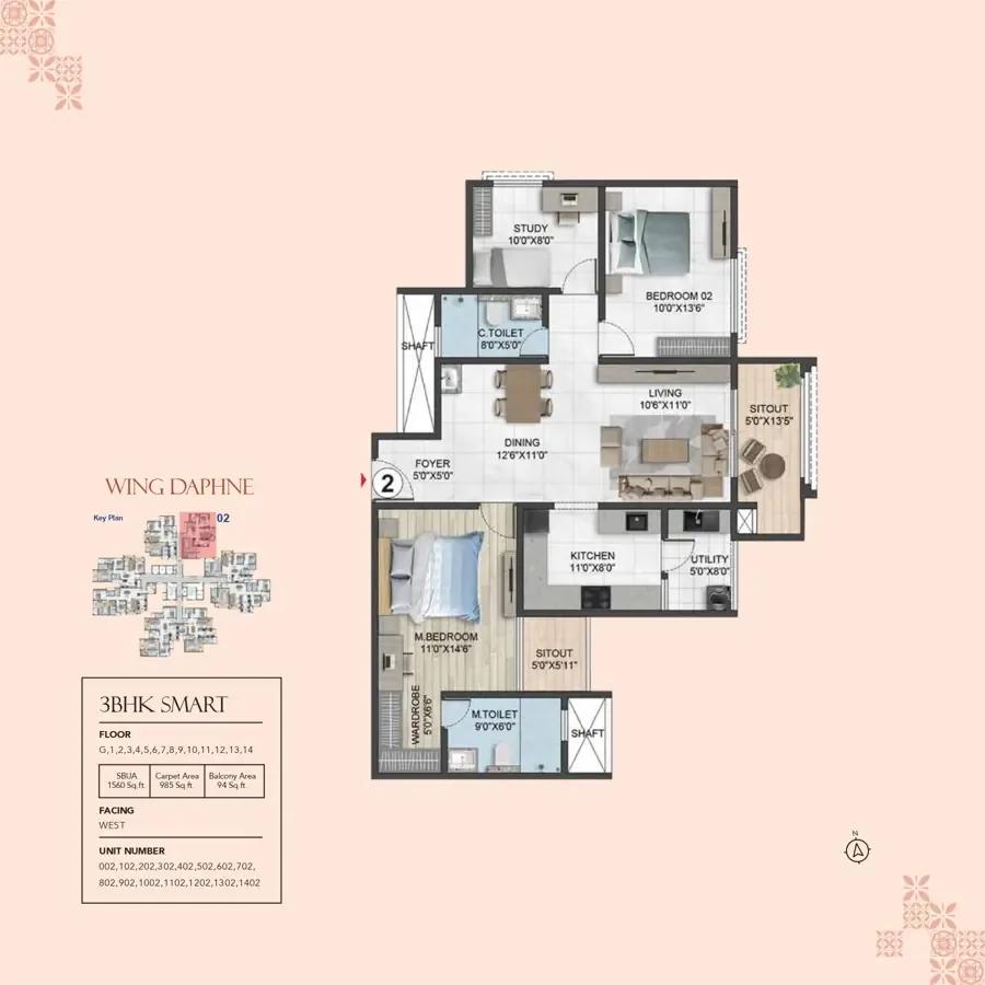 3bhk smart 1560 sumadhura solea