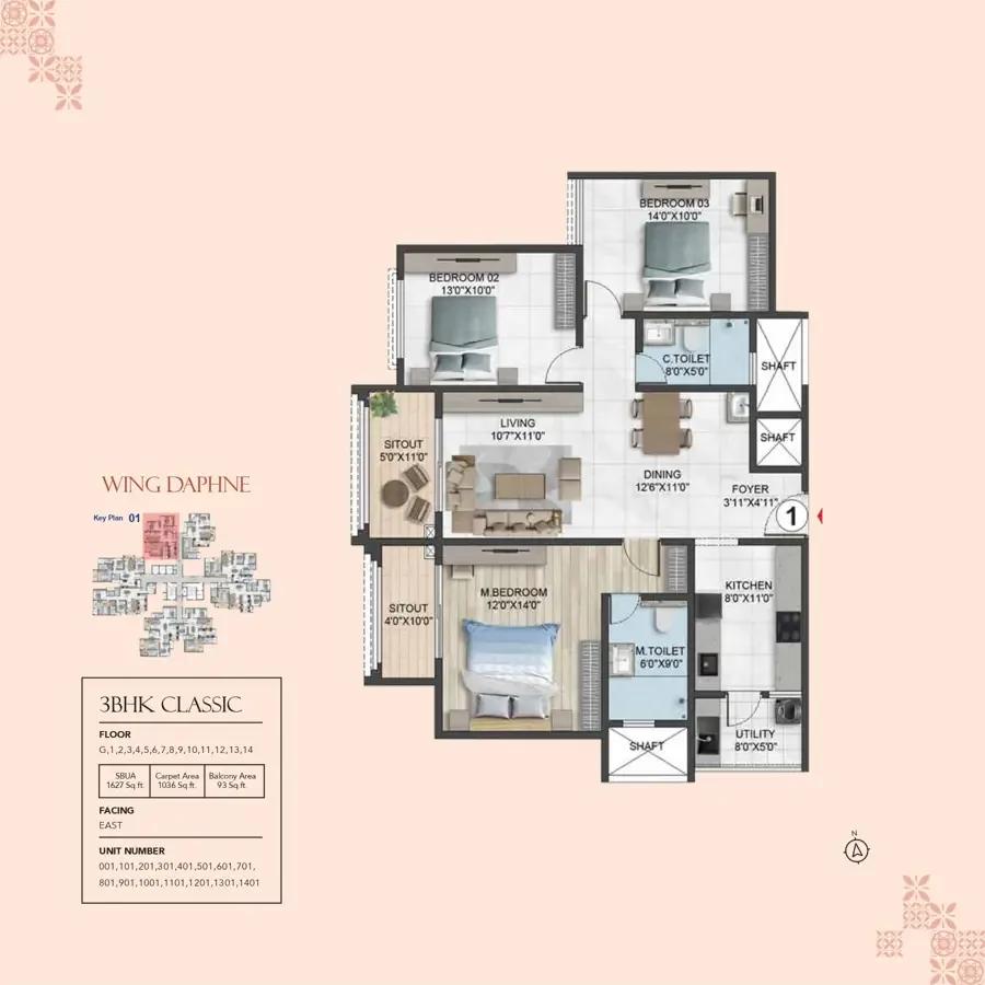 3bhk classic 1627 sumadhura solea