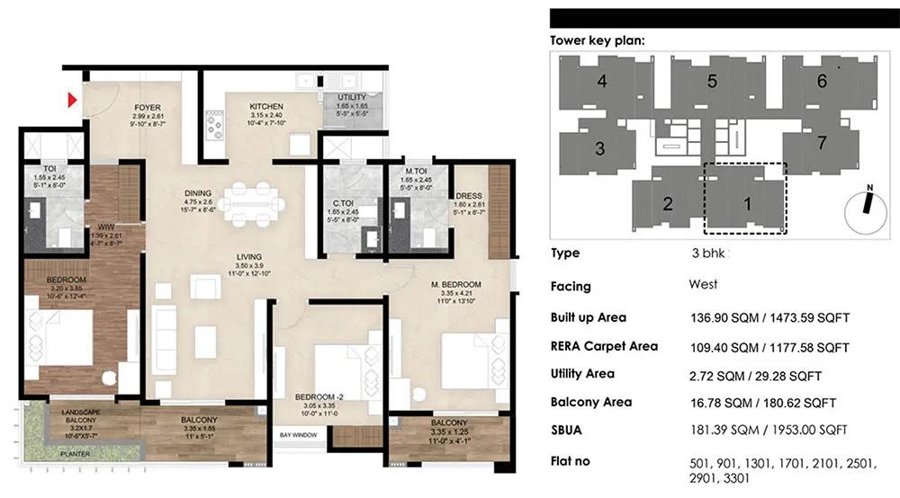 3bhk 1473 mana the right life mana skanda the right life
