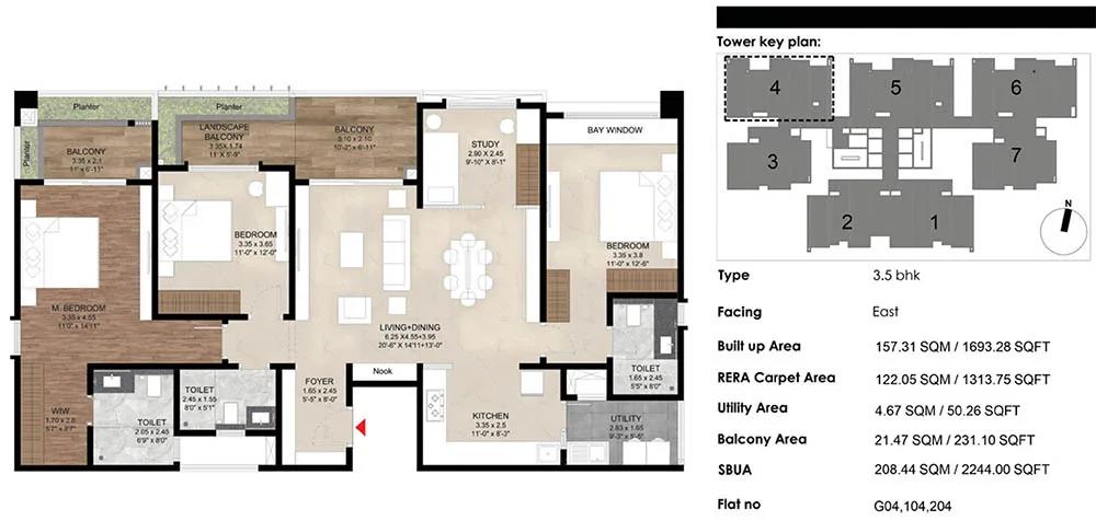 3.5bhk 1693 mana the right life mana skanda the right life