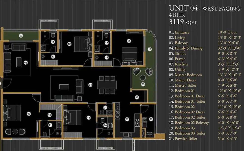 4bhk 3119 aurum by sree varaaha