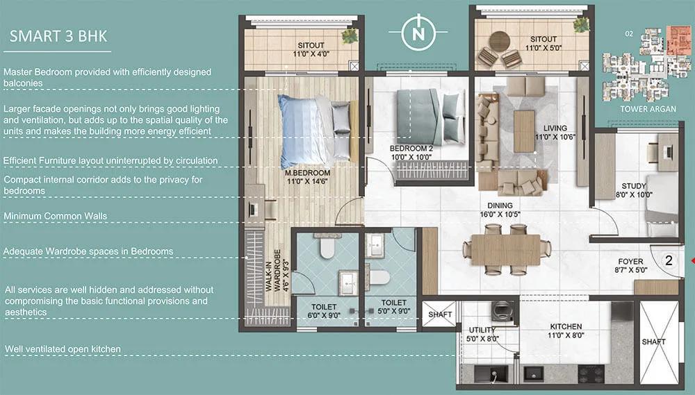 Smart 3BHK - Sumadhura Epitome