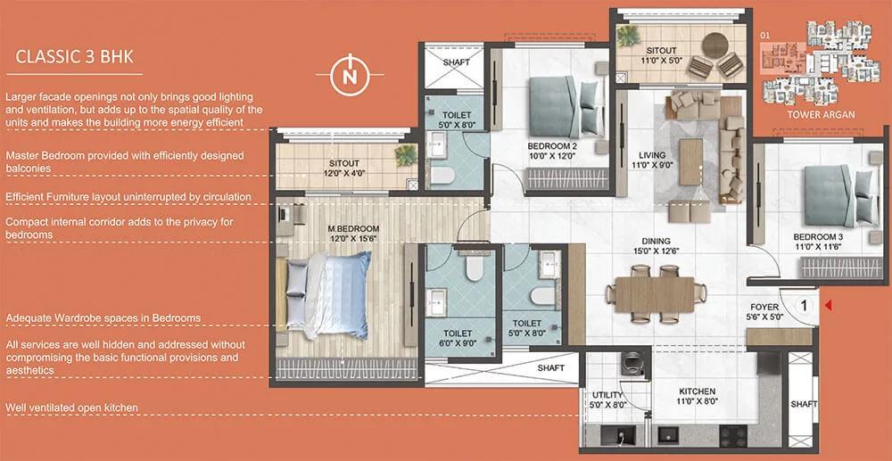 Classic 3BHK - Sumadhura Epitome